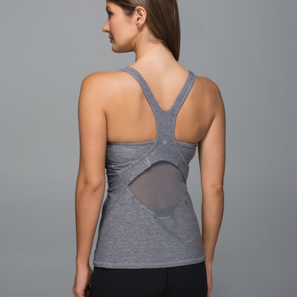 lululemon athletica Tops - Lululemon Crossback Tank II Heathered Slate 4